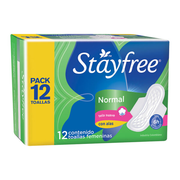 TOA.STAYFREE ESP.ALAS PACK 12 UDS