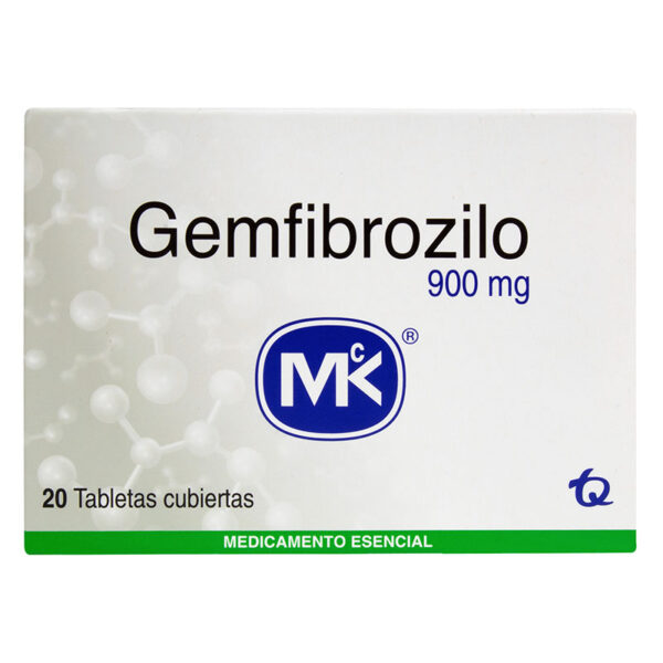 GEMFIBROZILO 900 MG 20 TABLETAS MK