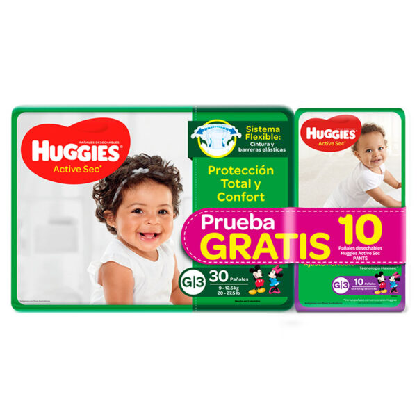PAN.HUGGIES A.SEC.ET.3 G.30GTS 10PAN