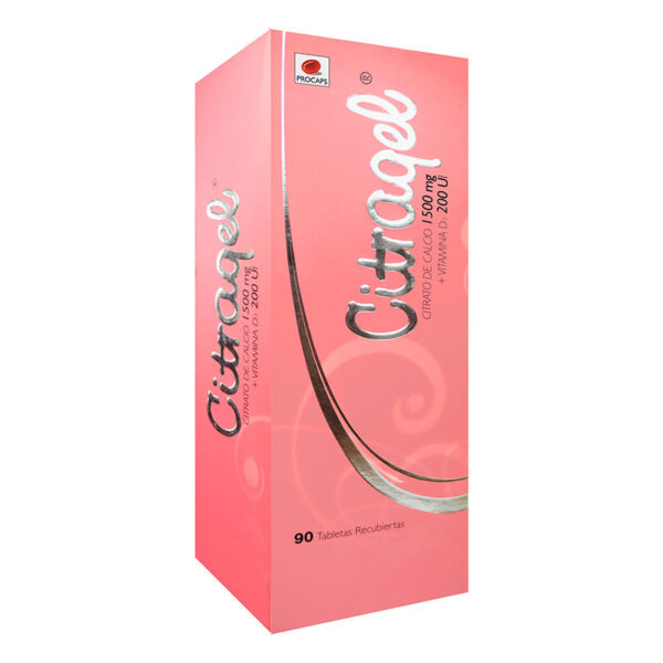 CITRAGEL 1500 MG/200 UI 90 TBS RECUBIER.