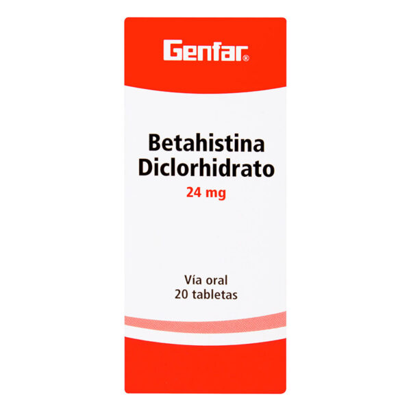 BETAHISTINA 24MG 20TABLETAS