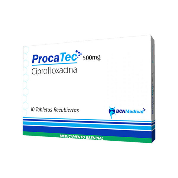 PROCATEC 500 MG CIPROFLOXACINA 10 TBS